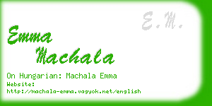 emma machala business card